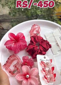 Cute Pink Hair Accessory Set