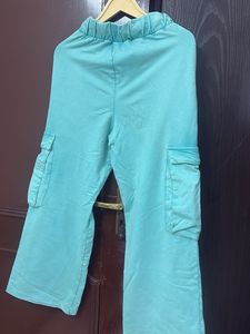 Aqua Blue Stone wash  Co ord Set
