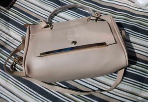 Chic Blush Pink Handbag with Detachable Strap