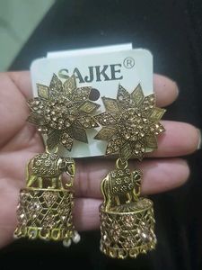 Exquisite Elephant Jhumka Earrings