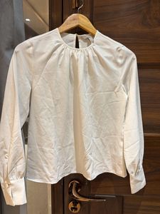 Elegant White Long Sleeve Blouse