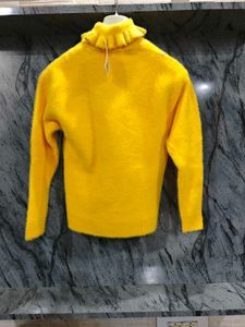 Cozy Yellow Fuzzy Sweater