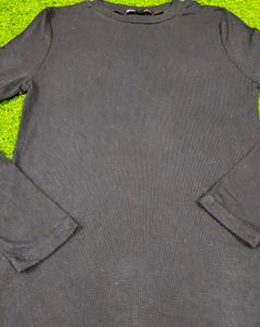 Woollen Black Long Sleeve Top