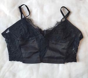 Lace Trimmed Black Bralette top