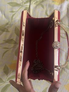 Chic Red Patent Evening Clutch