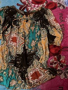 Bohemian Print Kurta Top