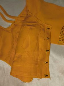Embellished Yellow Saree with blouse