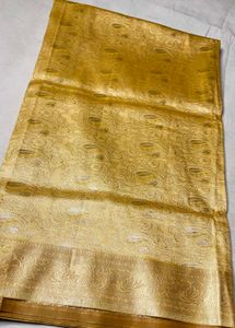 Pastel Mustard Golden Silk Saree