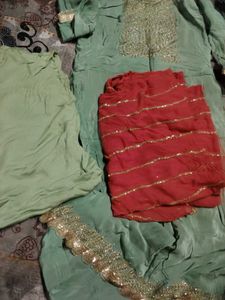 Elegant Silk Kurta Set with Dupatta