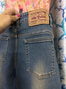 Vintage Flare Jeans with grommets and leather Pane