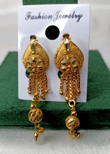 Premium Quality  Gold Paleted Punjabi Earrin