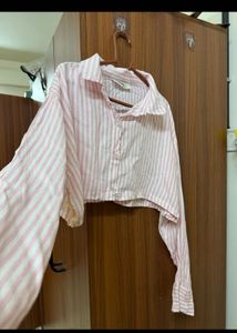 STRIPED CROP SHIRT