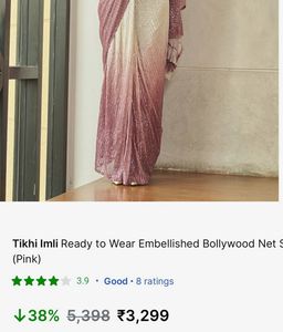 Ready To Wear Saree Sequins
