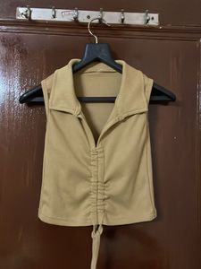 Stylish Ruched Sleeveless Top