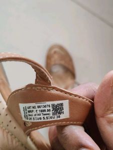 Bata Mustard Wedge Sandals