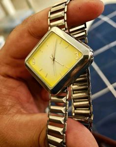Diamond case yellow fume custom watch