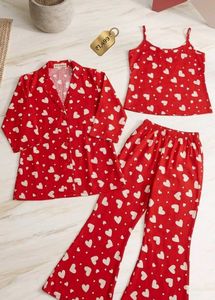 Red Heart Print co,ord Set