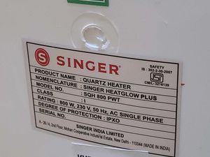 Singer Heatglow+ Quartz Room Heater