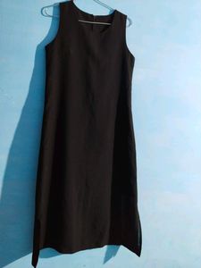Long black One Piece dress For Girls