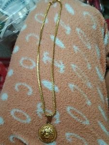 Gold plated like chain set with pendant