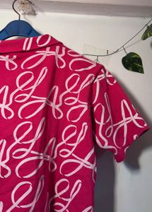Vibrant Pink Cropped Shirt