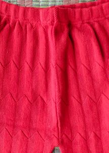 Vibrant Red Bell Bottom Pants