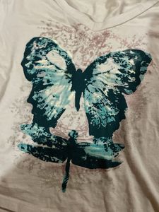 Cute Butterfly Graphic Long Sleeve Top