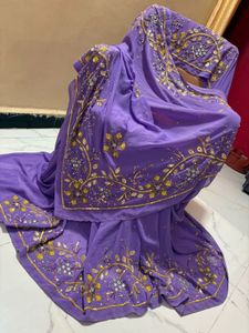 Beautiful handwork heavy  Saree