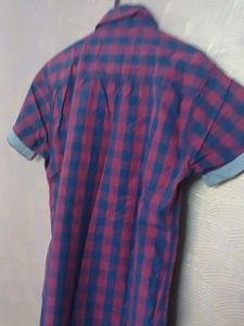Men's Red &amp; Blue Checkered Shirt