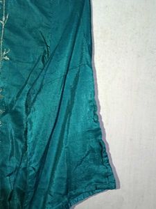 Teal Embroidered Kurta