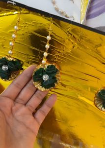 3 pieces Handmade Kundan & Pearl Maangtika
