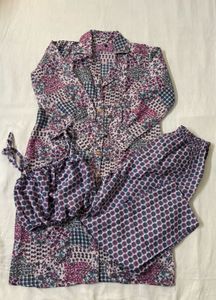 🆕Printed Cotton Blend Co-ord Set