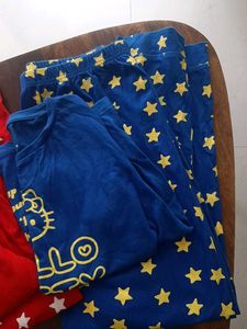 Cute Star Print Pajama Sets for girls