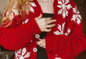 Cozy Snowflake Crochet Cardigan