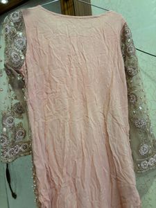 Exquisite Pearl Embellished Kurta set
