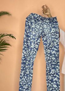Floral Print Skinny Jeans