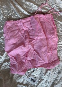 Pink Wrap Crop Top