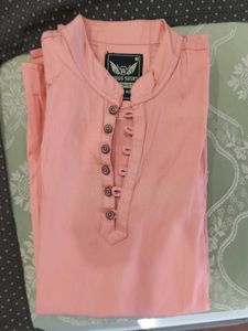 Men's Peach Kurta Shirt