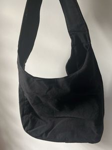 Stylish Black Canvas Sling Bag