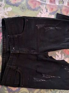 Distressed Black Jeans