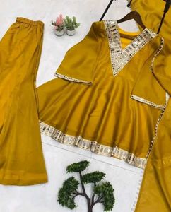 Trending Heavy Miror Work Kurta Set..