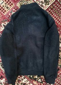navy blue full-zip fleece jacket
