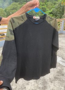 Black Camo Panel patch t-shirt