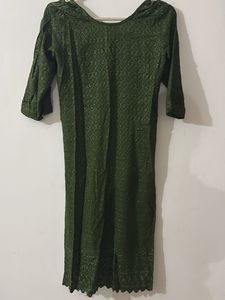 Elegant Green Textured Kurta