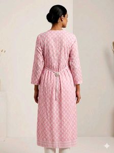 Pink Printed Anarkali Kurta