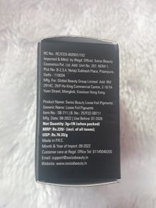 Swiss Beauty Loose Foil Pigments Eyeshadow, Eye Ma