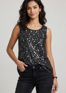 Sparkly Sequin Sleeveless Top