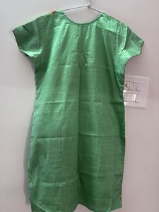 Green Kurta set with pant and dupatta