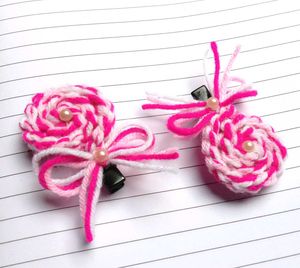 Cute Pink 🌸 & White 🐰Hair Clips