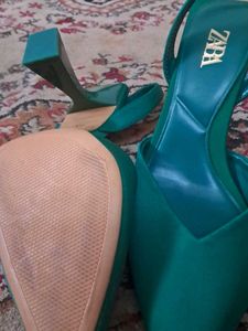 Zara Green Heels